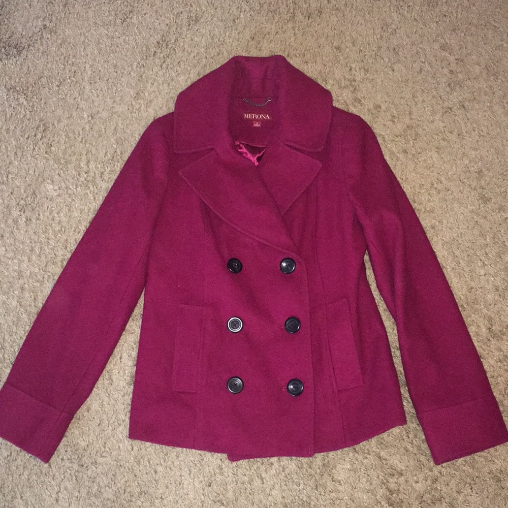 Merona Women’s Maroon Peacoat